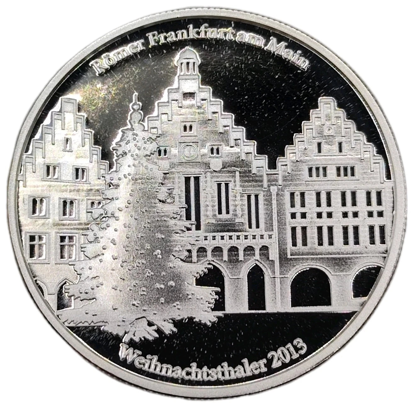 1/2 UNZE SILBER - FRANKFURT AM MAIN / WEIHNACHTEN - DEGUSSA - SELTEN