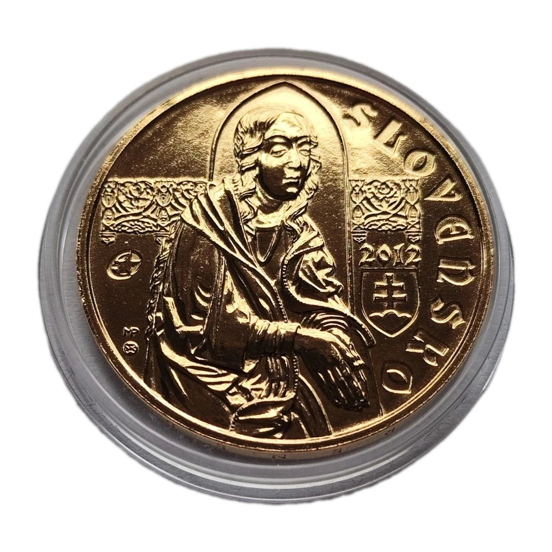 10 Euro Münze - Slowakei - Paul von Leutschau 2012 - 24 Karat vergoldet