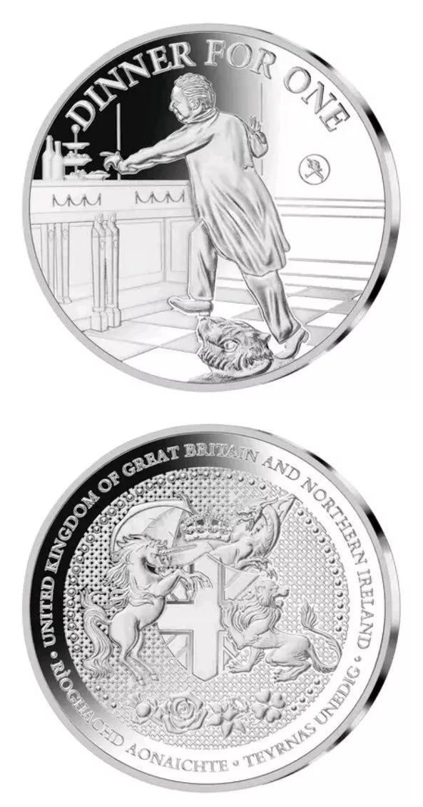MEDAILLE - DINNER FOR ONE / BUTLER / SILVESTER / FILM - SILBER