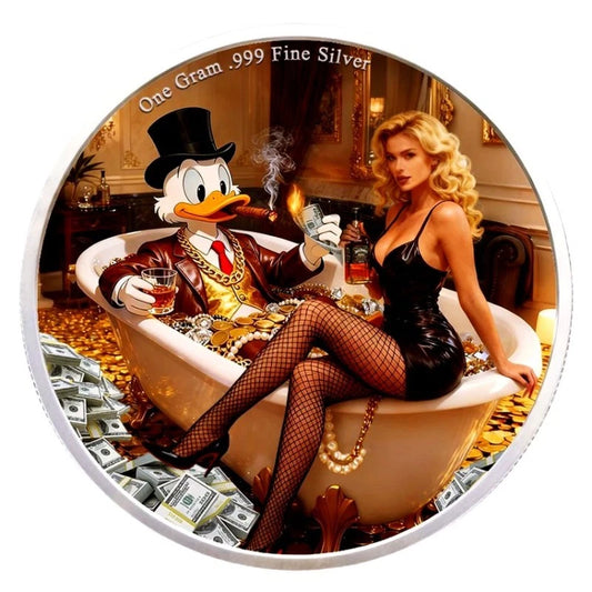 1 GRAMM 999 SILBER - DAGOBERT DUCK