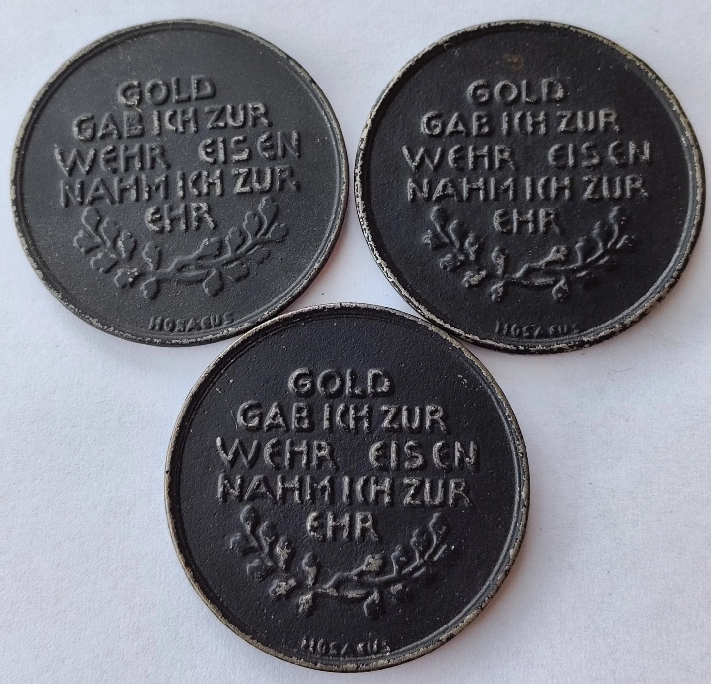 1 x MEDAILLE - GOLD GAB ICH ZUR WEHR / EISEN NAHMM ICH ZUR EHR - ERSTER WELTKRIEG