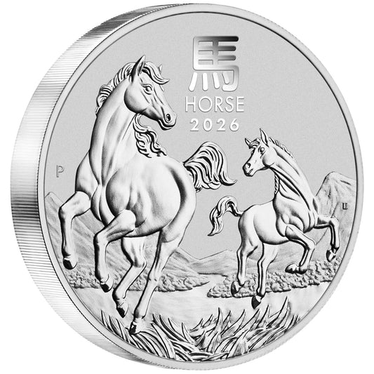 1/2 UNZE SILBER - LUNAR PFERD 2026 - SILBERMÜNZE