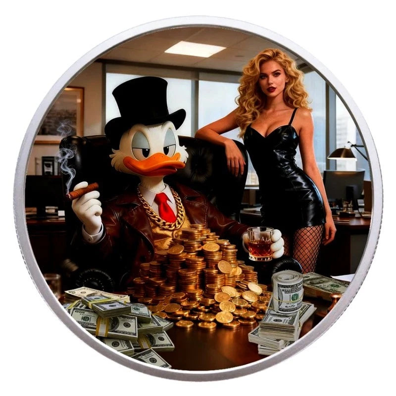 1 GRAMM 999 SILBER - DAGOBERT DUCK