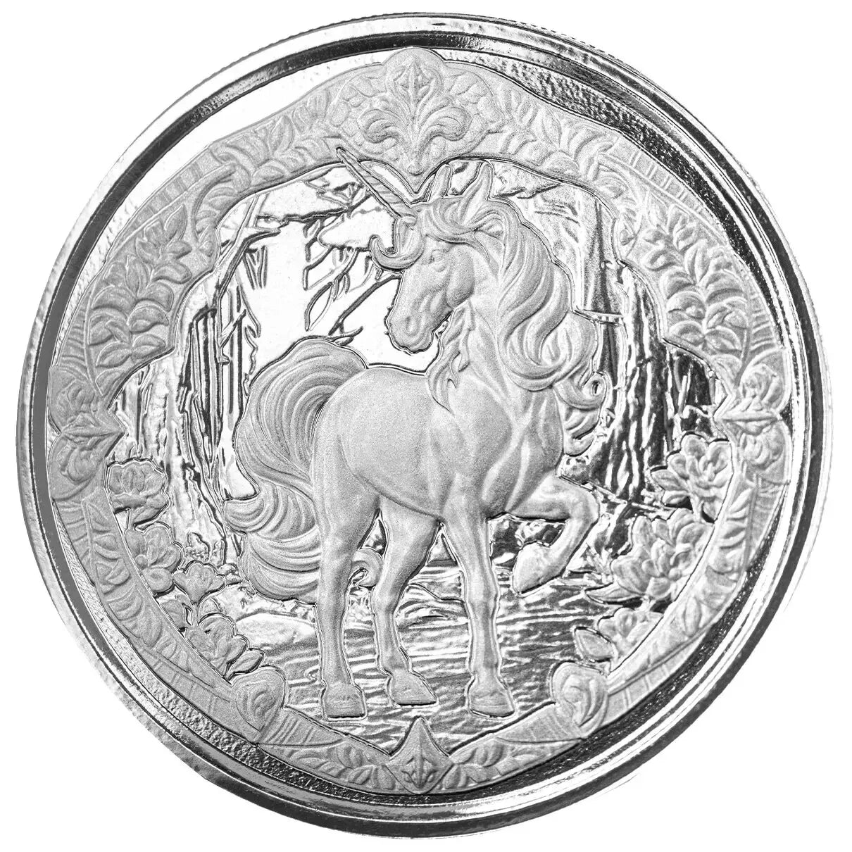 1/2 UNZE SILBER - EINHORN - SILBERMÜNZE