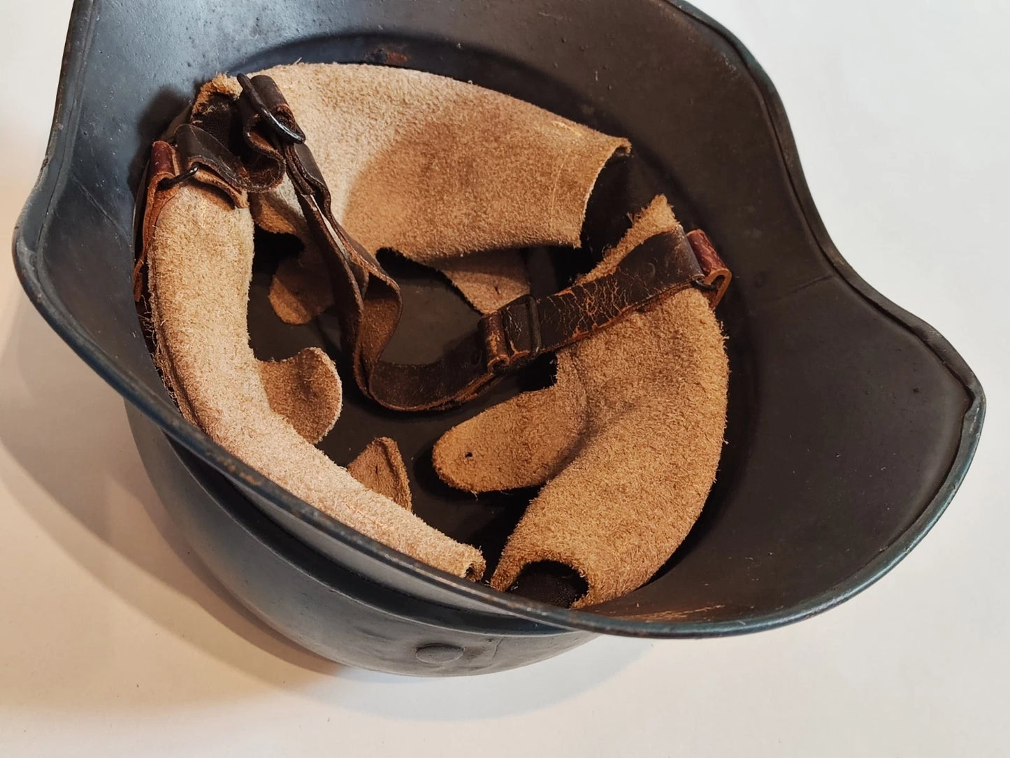ORIGINALER LUFTSCHUTZ HELM / STAHLHELM - M38 - WK II - WEHRMACHT - GUTER ZUSTAND