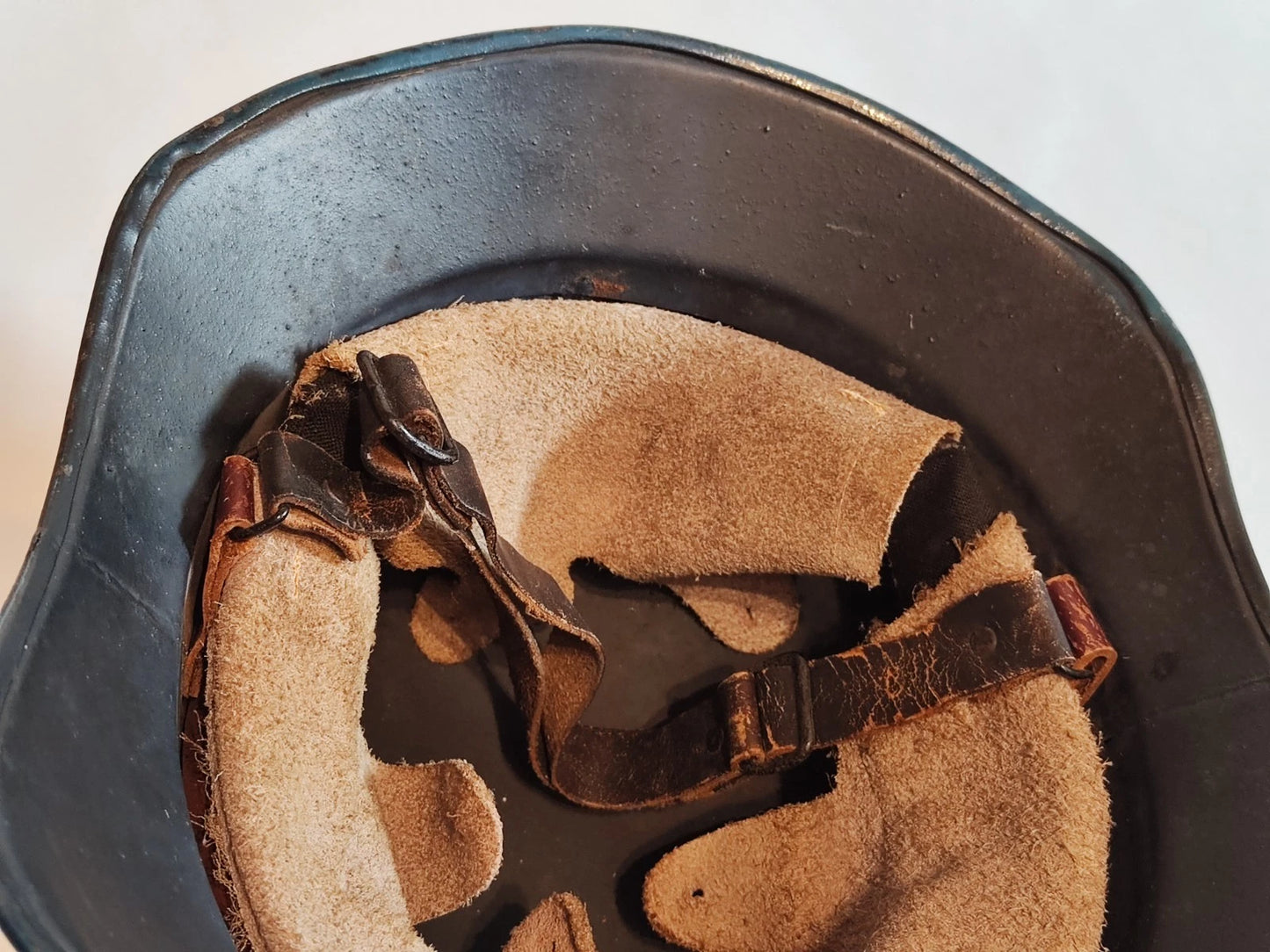 ORIGINALER LUFTSCHUTZ HELM / STAHLHELM - M38 - WK II - WEHRMACHT - GUTER ZUSTAND