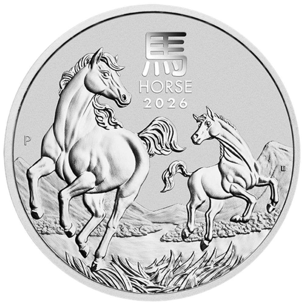1/2 UNZE SILBER - LUNAR PFERD 2026 - SILBERMÜNZE