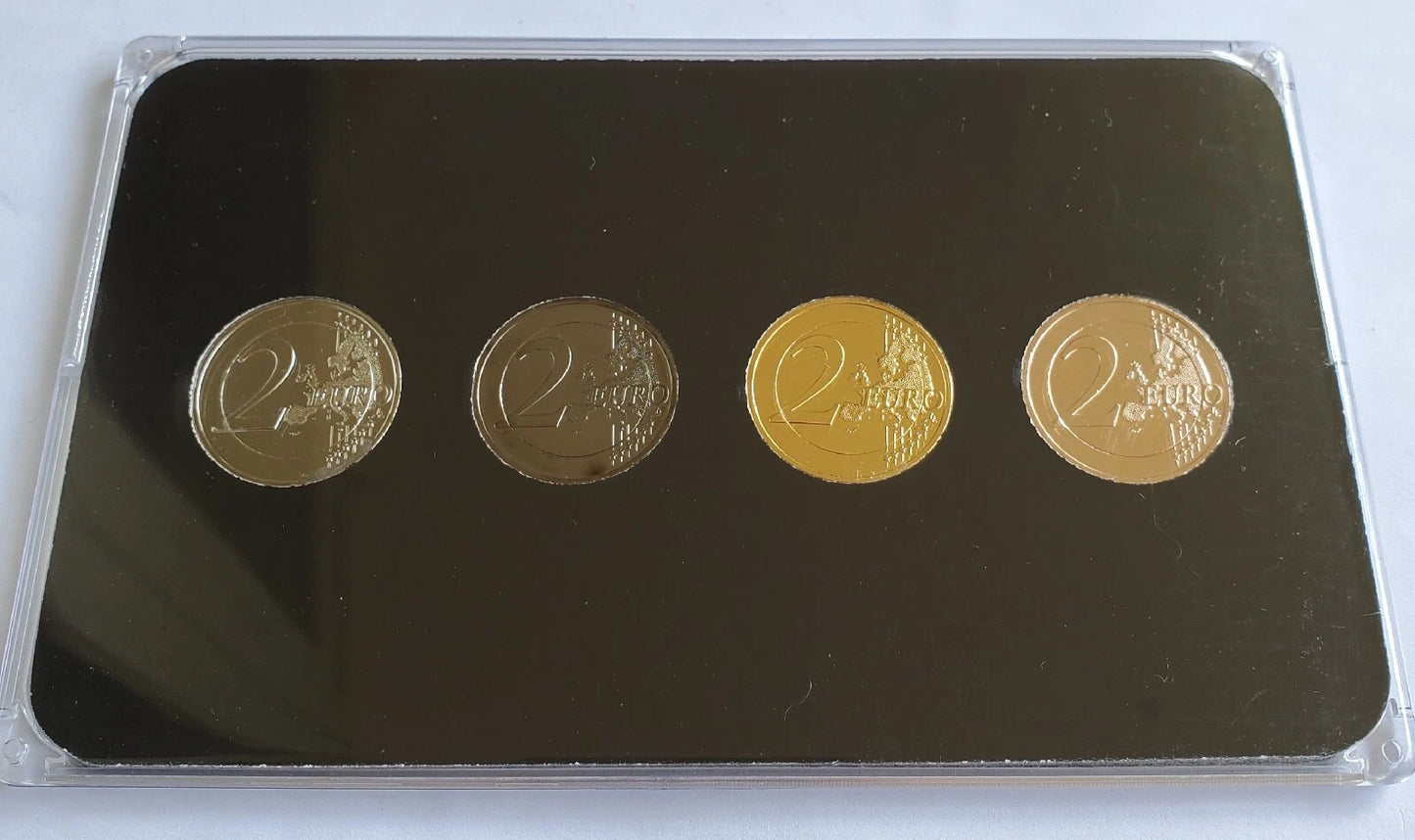 5 x 2 Euro Münzen Set - Griechenland 2020 - 2500 Jahre Thermopylen Leonidas - Silber / Platin / Rotgold / Ruthenium / Gold