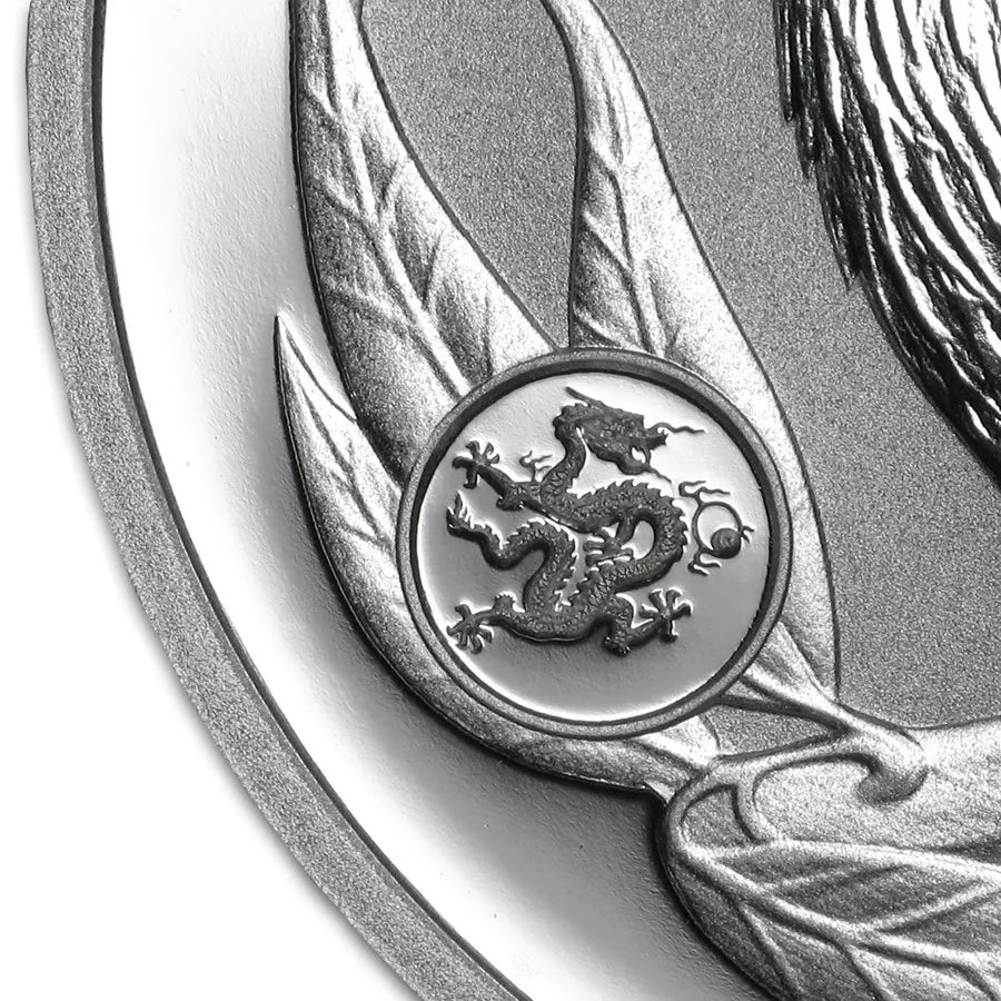 1 UNZE 999 SILBER - KOOKABURRA - PRIVY LUNAR DRACHE 2012 - SILBERMÜNZE