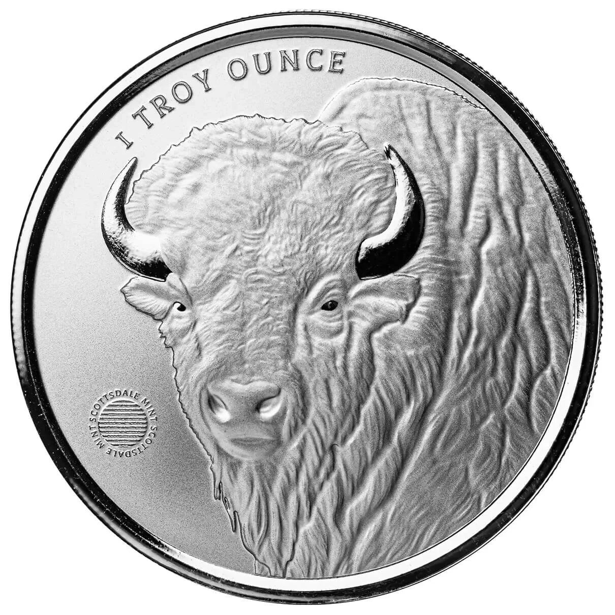 1 UNZE SILBER - INDIANERIN / BUFFALO - SILBERMEDAILLE