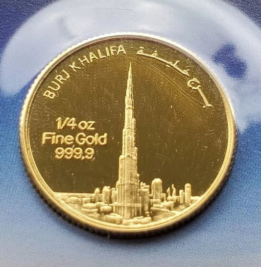 1/4 UNZE 999 GOLD - DUBAI BURJ KHALIFA - GOLDBARREN