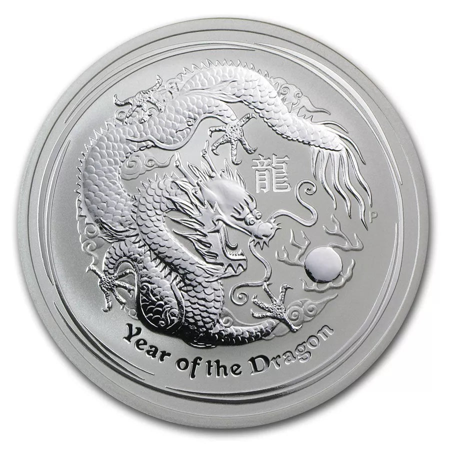 2 UNZEN SILBER - LUNAR DRACHE 2012 - SILBERMÜNZE