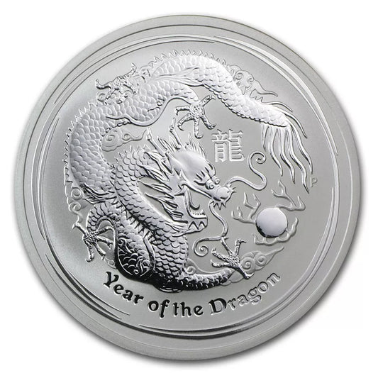 2 UNZEN SILBER - LUNAR DRACHE 2012 - SILBERMÜNZE