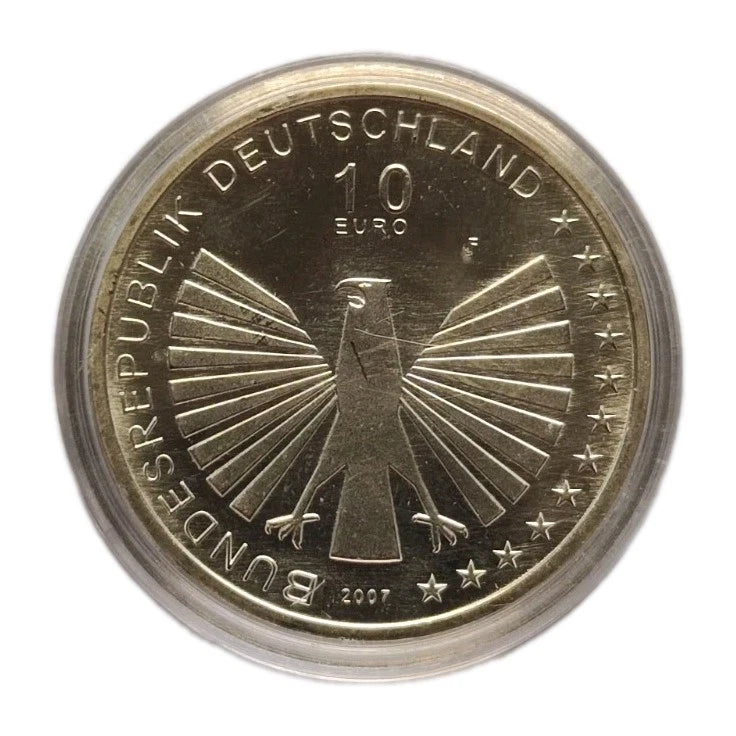 10 Euro Silbermünze - BRD - 50 Jahre Römische Verträge 2007 - koloriert
