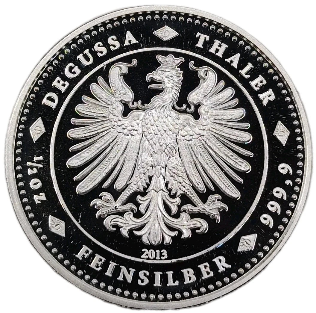 1/2 UNZE SILBER - FRANKFURT AM MAIN / WEIHNACHTEN - DEGUSSA - SELTEN