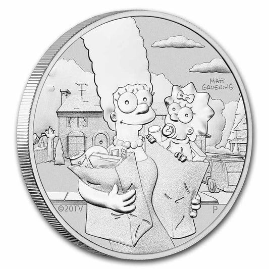 1 UNZE 999 SILBER - MARGE / THE SIMPSONS FAMILIE - SILBERMÜNZE
