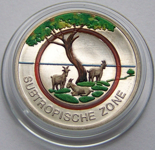 5 Euro Münze - Subtropische Zone 2017 - Polymerring - koloriert