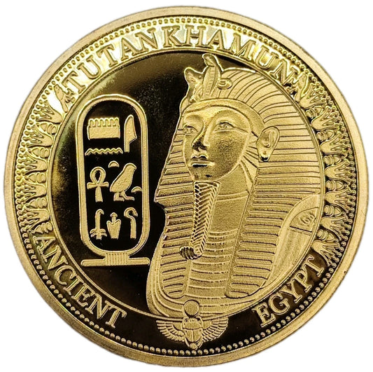 MEDAILLE - KÖNIG TUTANCHAMUN / ÄGYPTEN - GOLD / VERGOLDET
