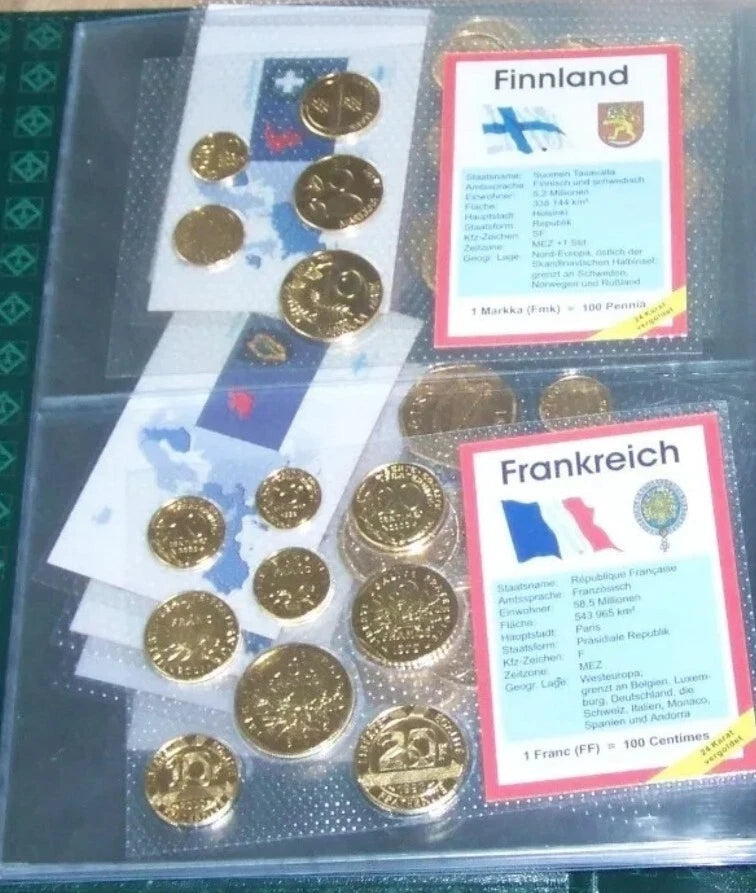 18 KMS - VOR EURO - EUROPA - VERGOLDET - MÜNZEN - SELTEN