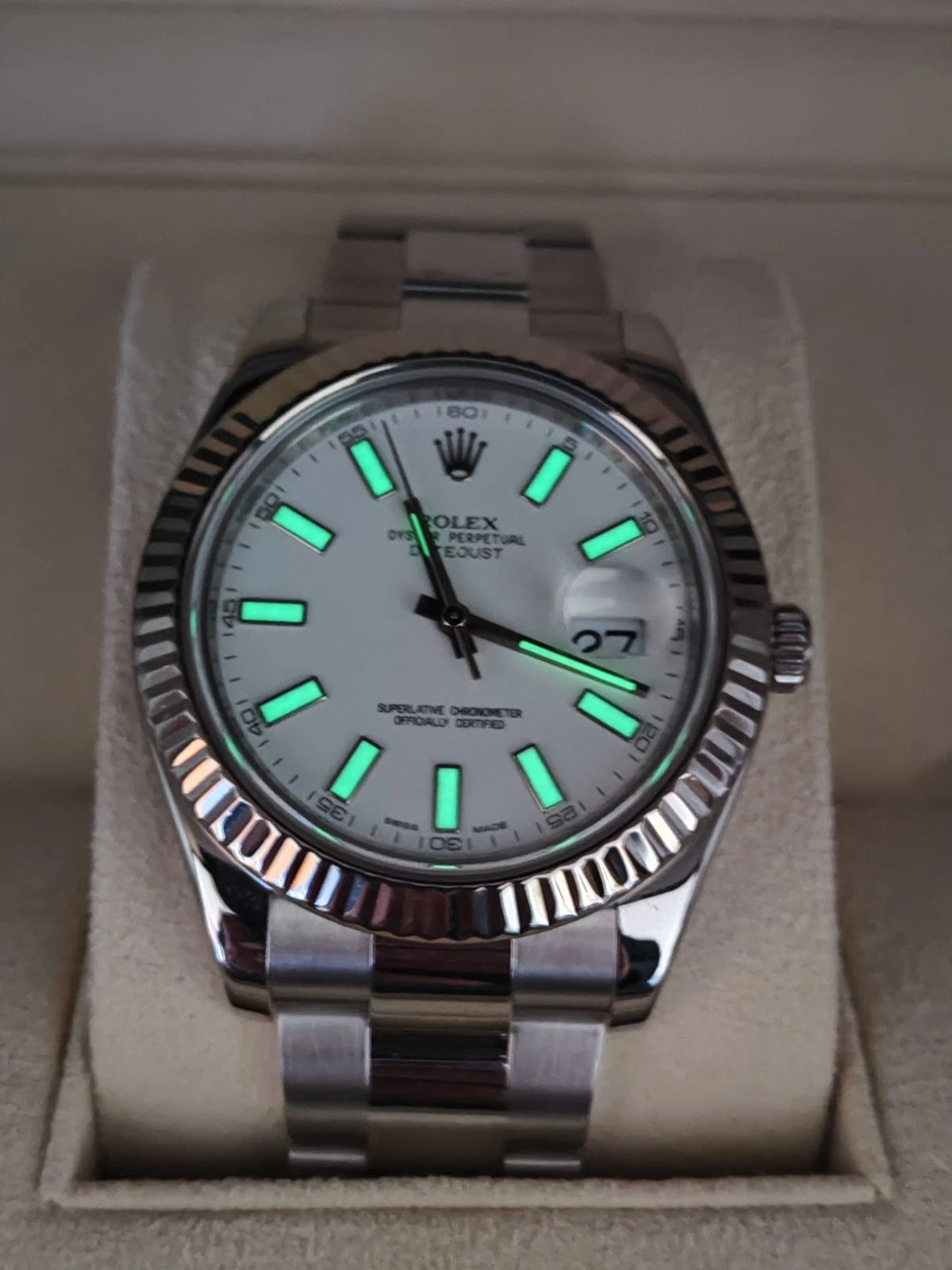 Rolex Datejust II - mit 750 Weißgold Lünette - 41mm - Automatik Uhr