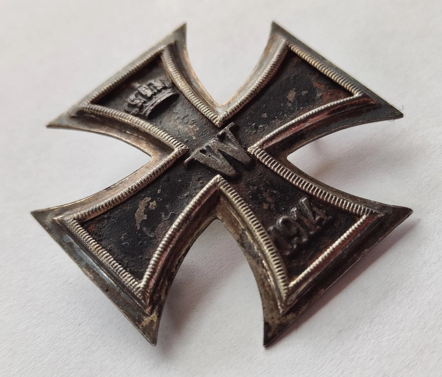 EISERNES KREUZ - 1. KLASSE 1914 - 800 SILBER - GEWÖLBT - ORDEN