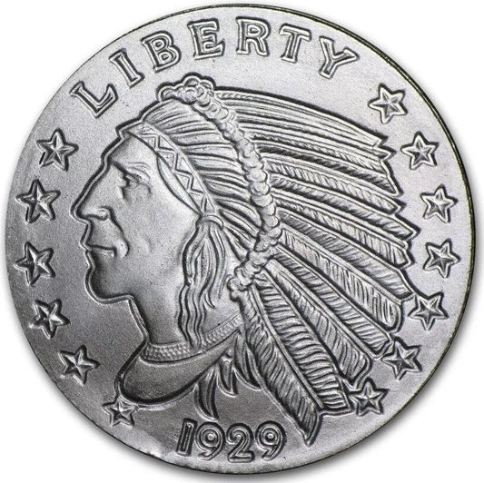 1/10 UNZE SILBER - USA INDIAN HEAD / ADLER / INDIANER - SILBERBARREN