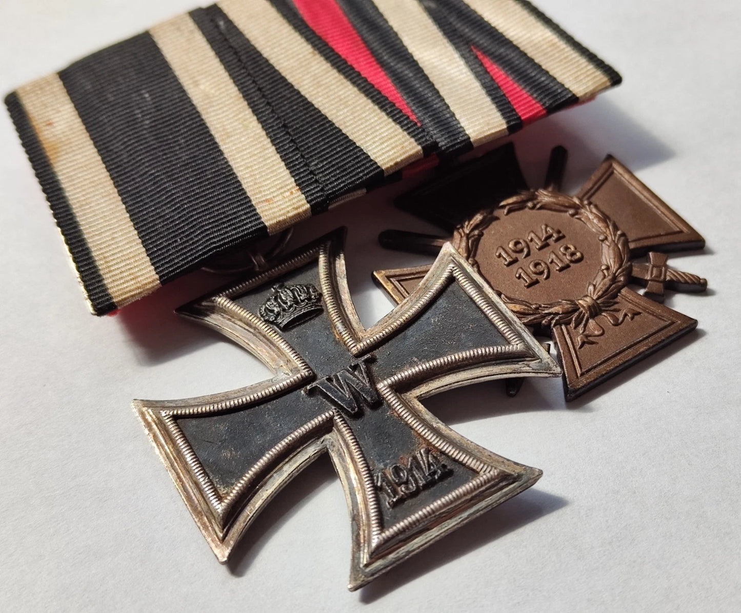 2 ORDEN - EISERNES & FRONTKÄMPFER KREUZ - SPANGE