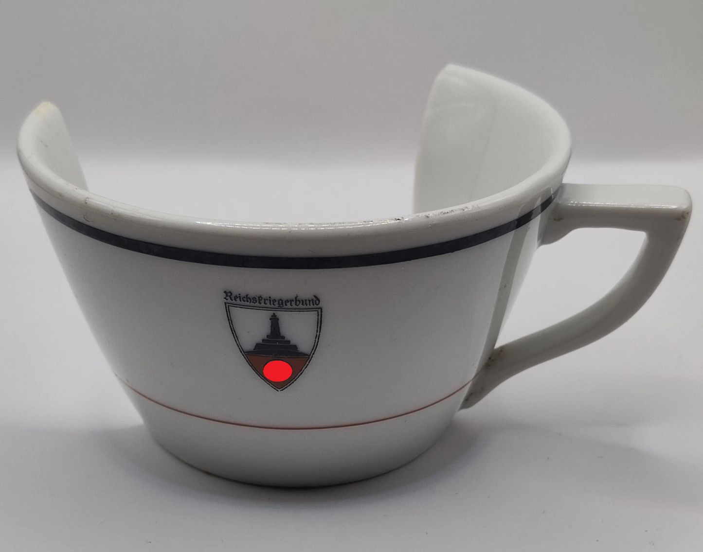 PORZELLAN TASSE - REICHSBUND - WAPPEN MIT HAKENKREUZ - HUTSCHENREUTHER