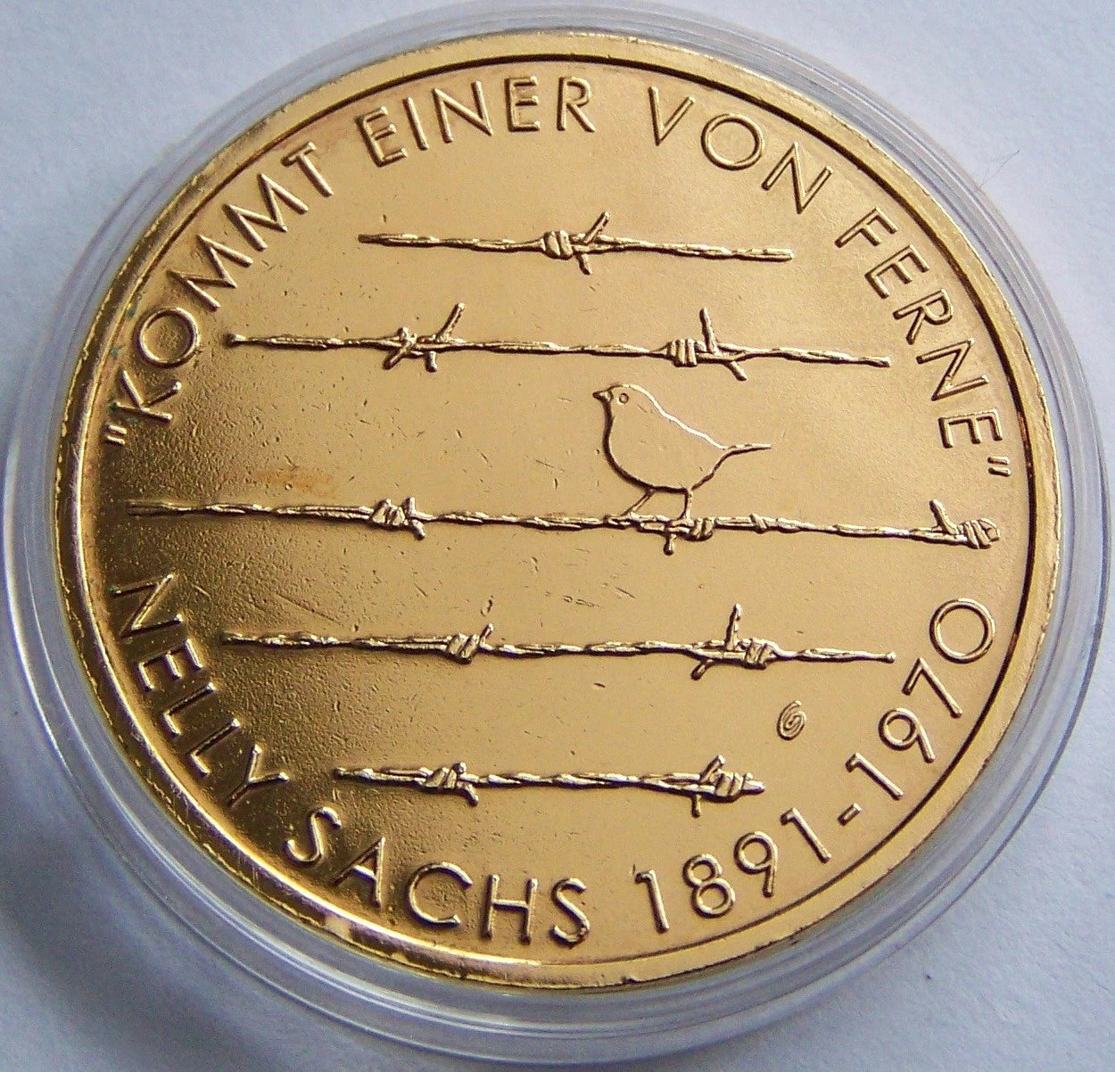 20 Euro Silbermünze - BRD - 125. Geburtstag Nelly Sachs 2016 - vergoldet