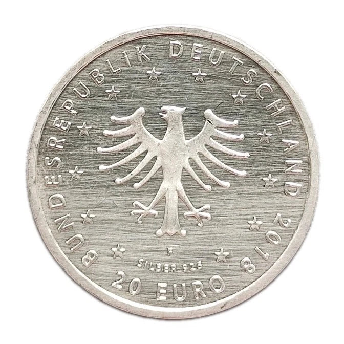 20 Euro Silbermünze - BRD - Froschkönig 2018 - teilvergoldet