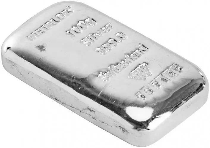 100 GRAMM SILBER - METALOR / SCHWEIZ - SILBERBARREN