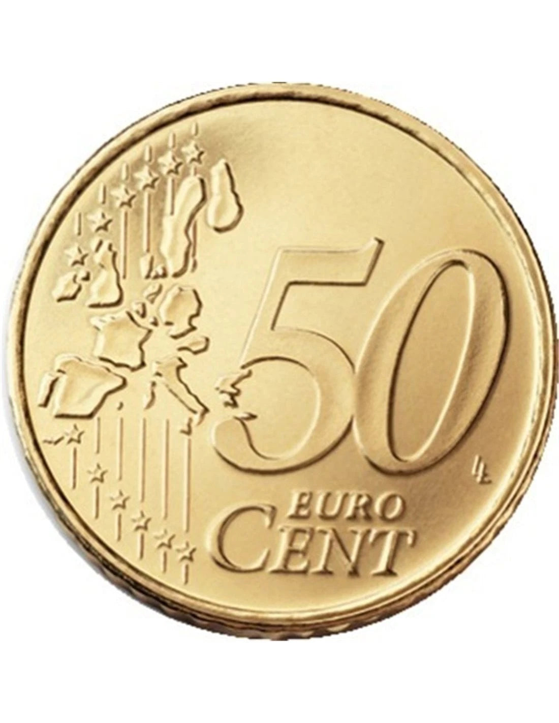 50 EURO CENT MÜNZE - VATIKAN - PAPST BENEDIKT XVI.  - TEILVERGOLDET & KOLORIERT