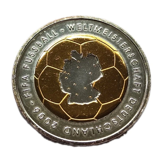 10 Euro Silbermünze - BRD - Fußball-WM 2006 - teilvergoldet