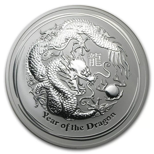1/2 UNZE SILBER - LUNAR DRACHE 2012 - SILBERMÜNZE