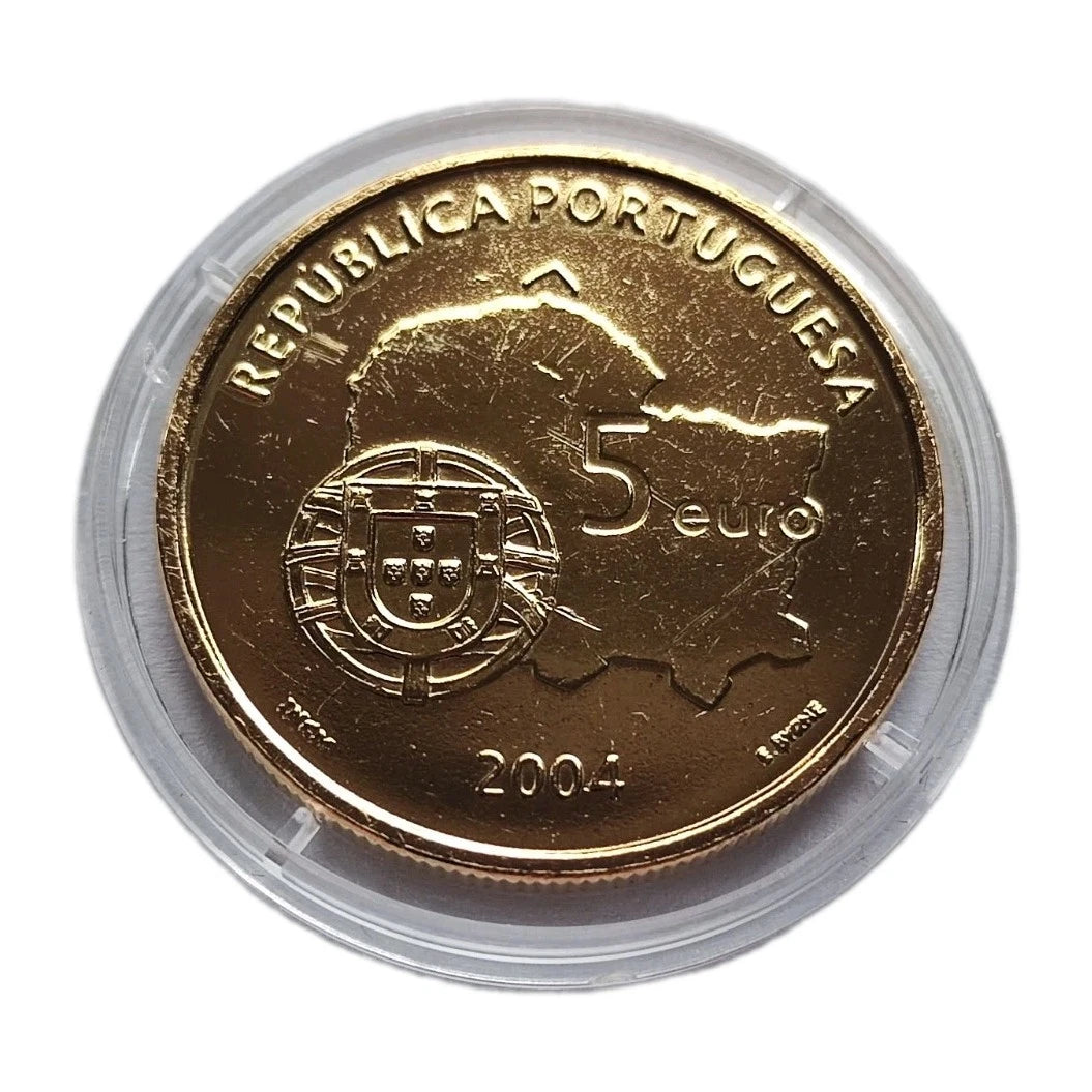 5 Euro Münze - Portugal - UNESCO-Welterbestätten "Zentrum von Evora 2004 - 24 Karat vergoldet