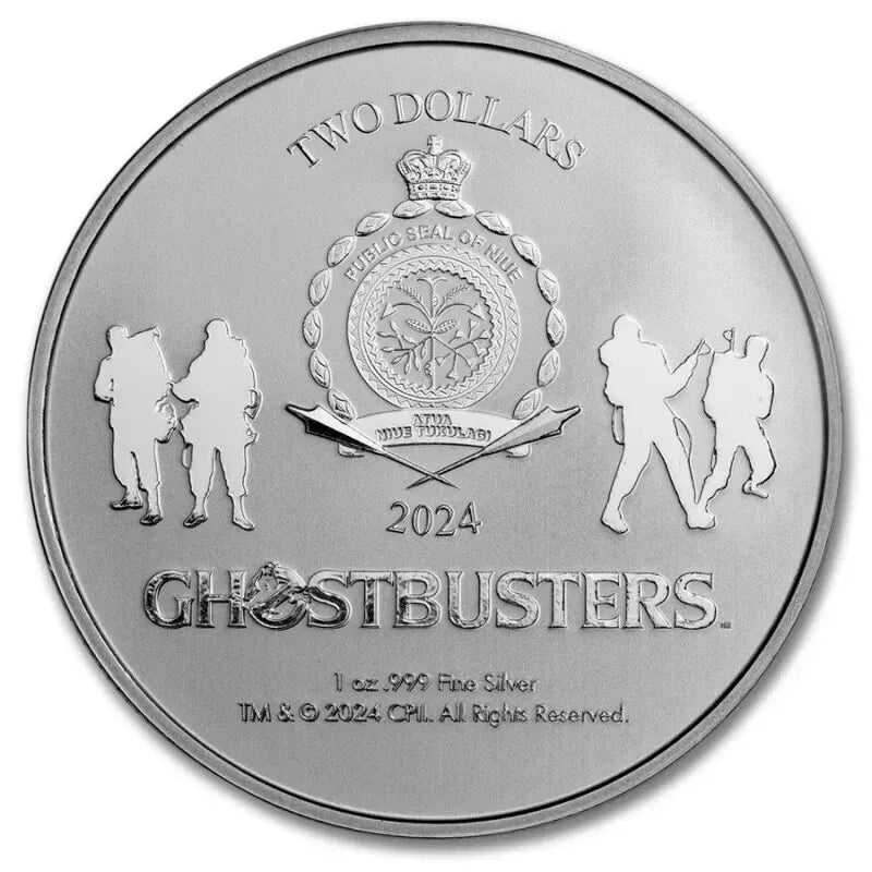 1 UNZE SILBER - GHOSTBUSTERS - KOLORIERT - SILBERMÜNZE