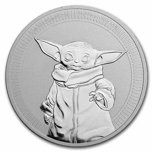 1 UNZE SILBER - GROGU / YODA / JEDI / STAR WARS - SILBERMÜNZE