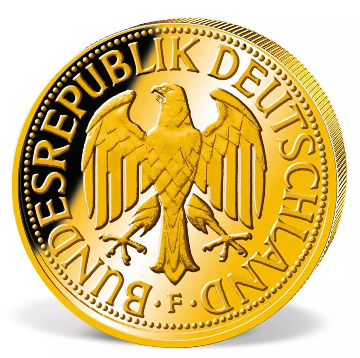 1 GOLD DM MÜNZE - MARK - 24 KARAT VERGOLDET