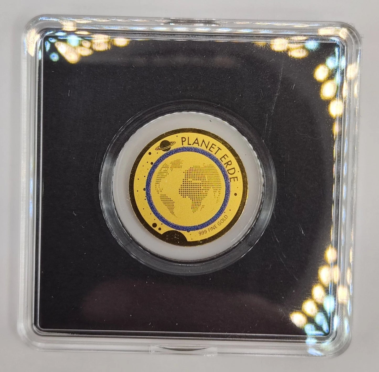 1/500 UNZE GOLD - PLANET ERDE - KOLORIERT - GOLDMÜNZE