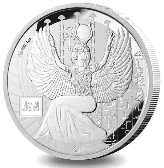 1 UNZE SILBER - ÄGYPTEN / ISIS - SILBERMÜNZE