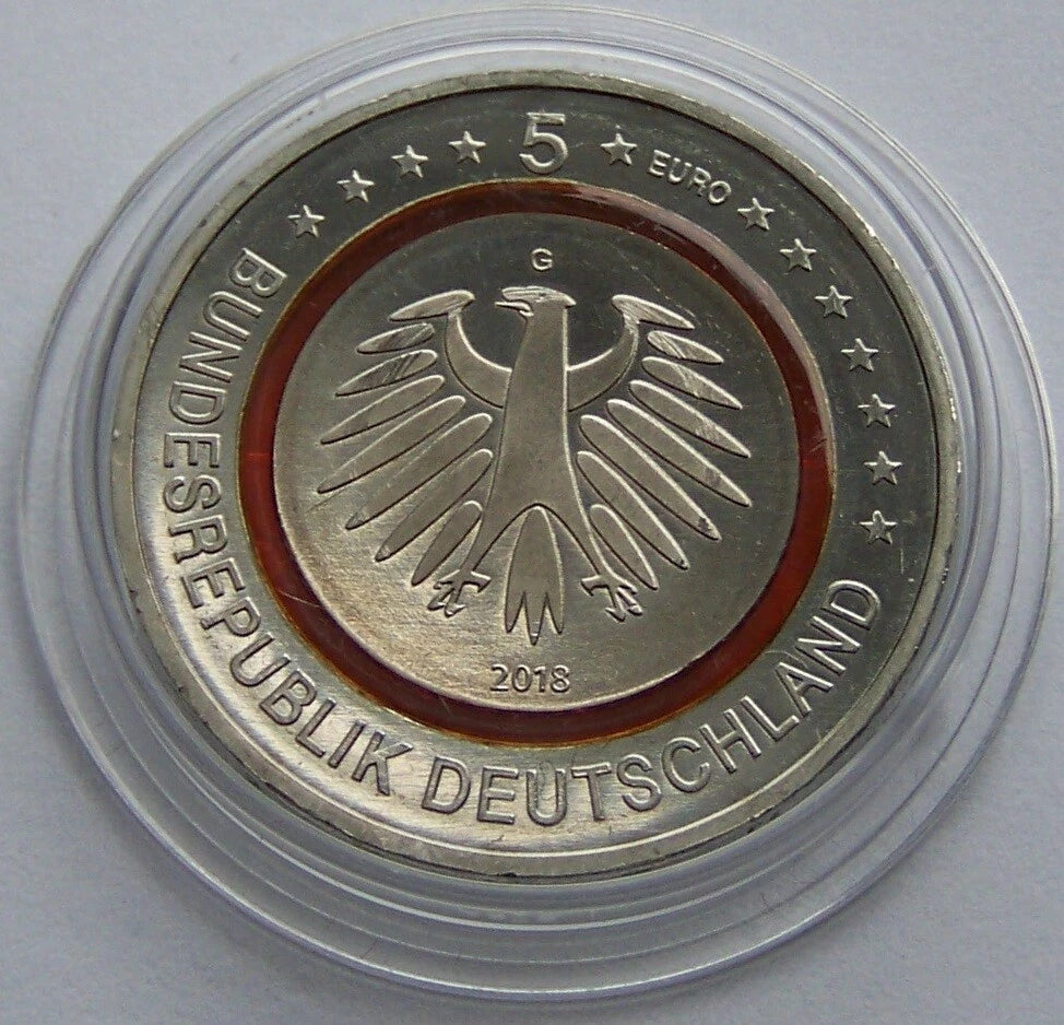 5 Euro Münze - Subtropische Zone 2017 - Polymerring - koloriert