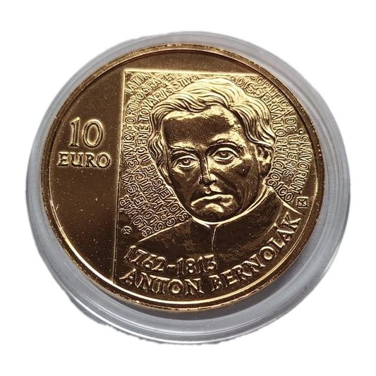 10 Euro Münze - Slowakei - 250. Geburtstag von Anton Bernolák 2012 - 24 Karat vergoldet