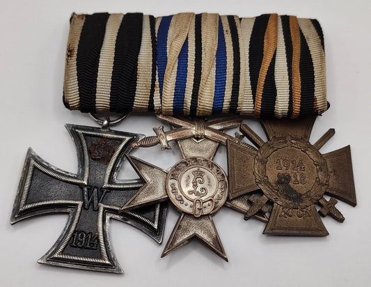 3 ORDEN SPANGE - EISERNES & FRONTKÄMPFER KREUZ & BAYERISCHES VERDIENSTKREUZ 3. KLASSE 1866