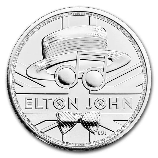 1 UNZE SILBER - MUSIKER ELTON JOHN - SILBERMÜNZE
