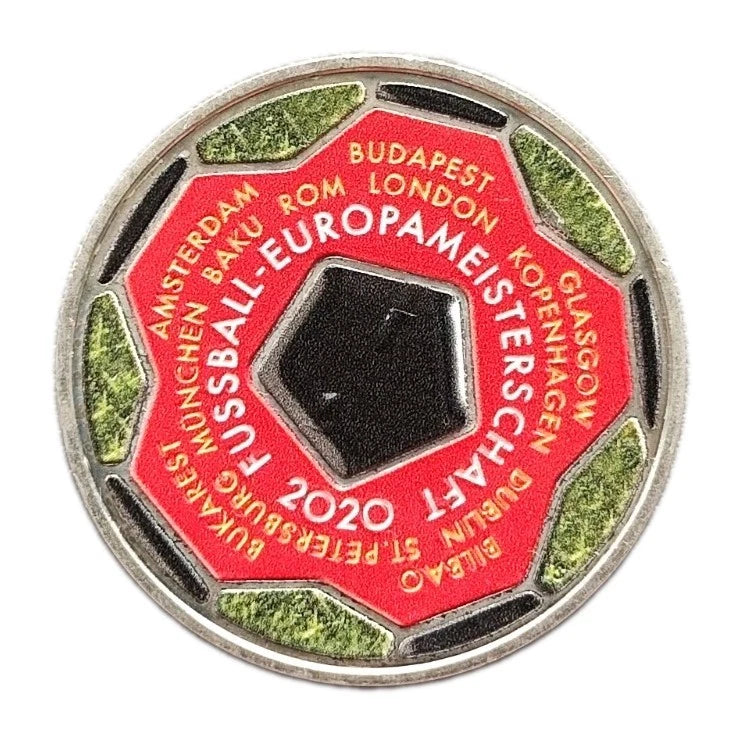 20 Euro Silbermünze - BRD - Fußball-Europameisterschaft 2020 - koloriert (Kopie)