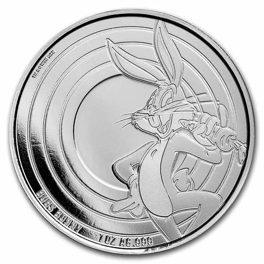 1 UNZE SILBER - LOONEY TUNES / BUGS BUNNY - SILBERMÜNZE