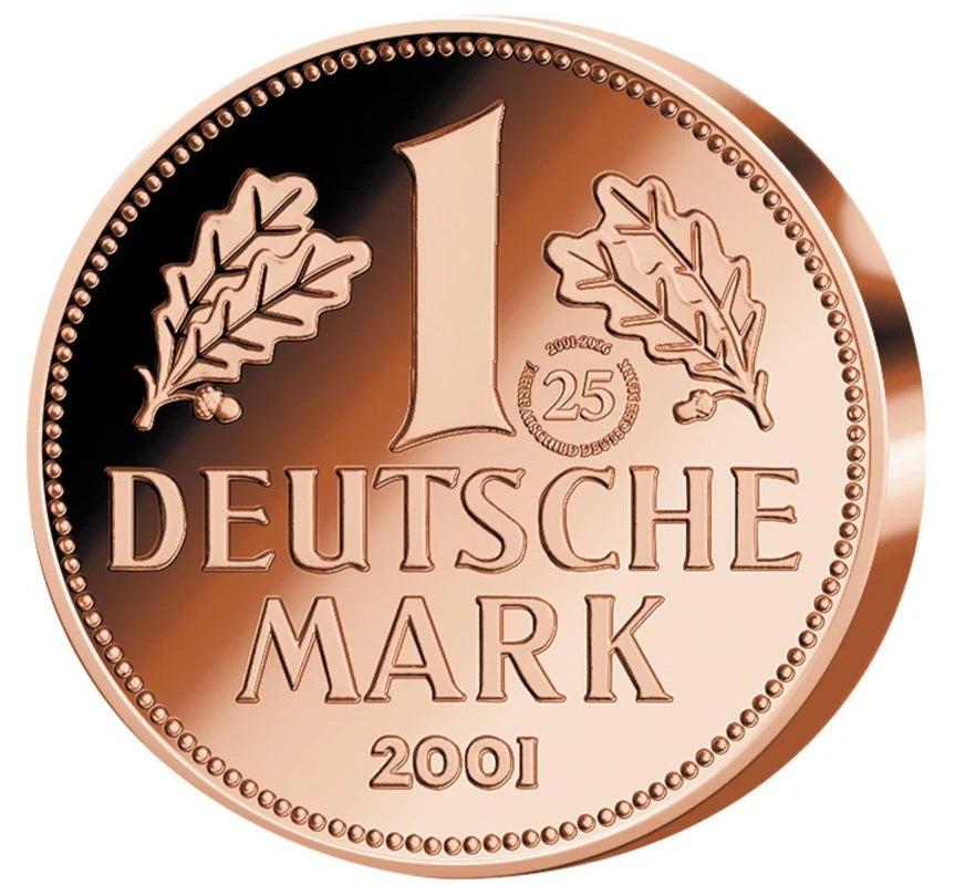 1 KILO KUPFER - 1 DM / MARK 2001 - PROOF AUSAGBE - KUPFERBARREN - SELTEN