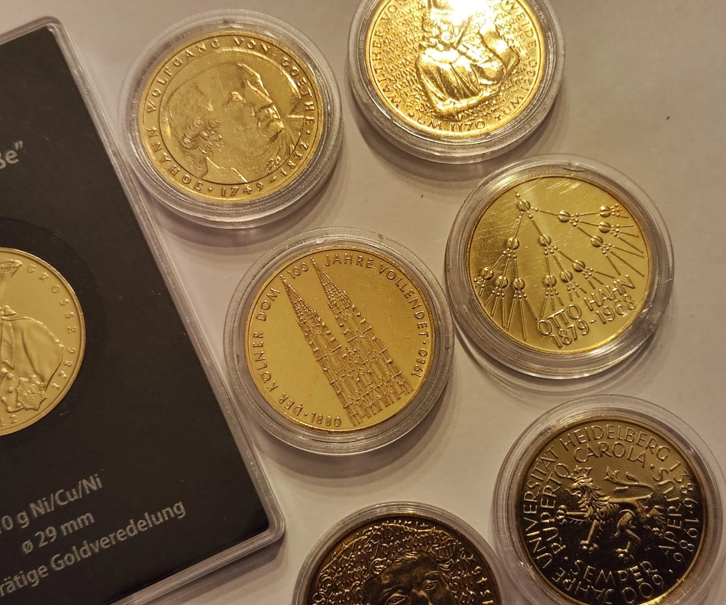 8 X 5 DM MÜNZE - 24 KARAT VERGOLDET