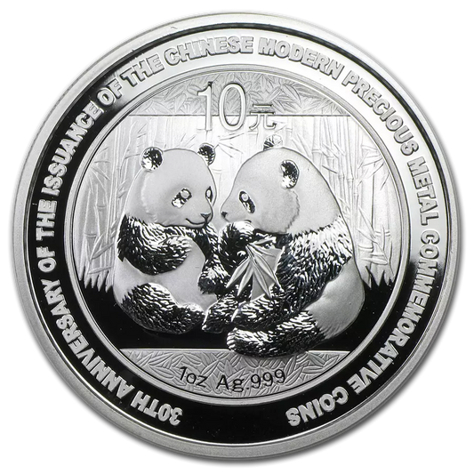 1 UNZE 999 SILBER - 30 JAHRE CHINA PANDA 2009 - SILBERMÜNZE