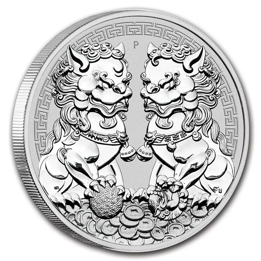 1 UNZE 999 SILBER - CHINA FOO DOG - SILBERMÜNZE